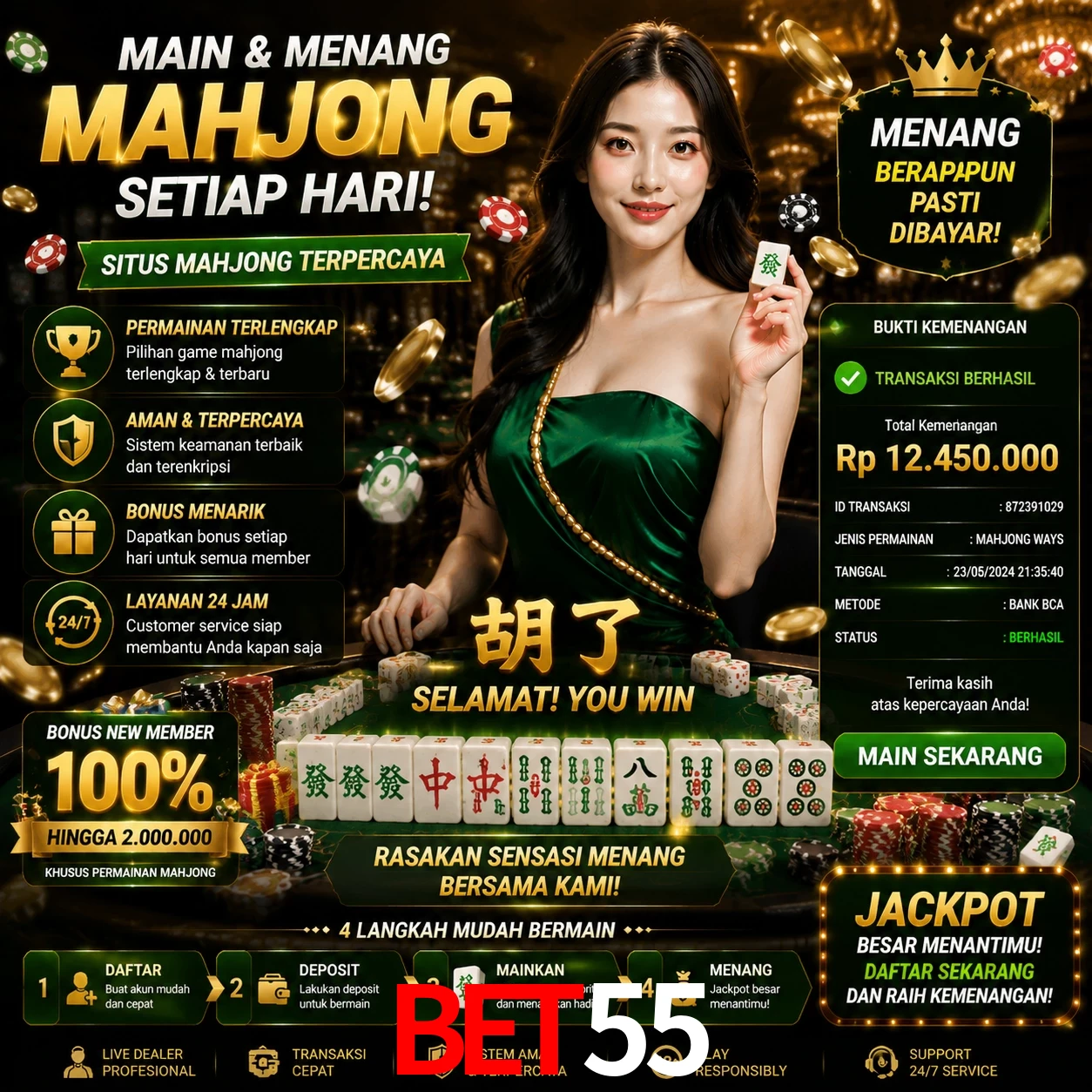 Ganhar e sacar na bet55